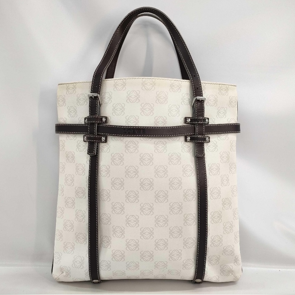 Loewe White and Brown Tote Bag